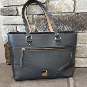 Dooney & Bourke Gray Leather Milla Tote